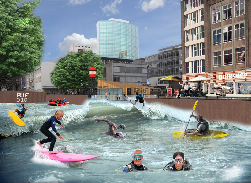 Illustration for article titled This Canal in the Netherlands Will Soon Be a Water-Purifying Wave Pool